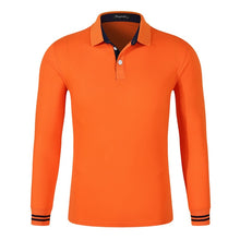 Load image into Gallery viewer, Fall Breathable Cotton Slim Polo Shirt Men Long Sleeve Fashion Collar Fitness Solid Male Golf Solid Color Workwear Customization