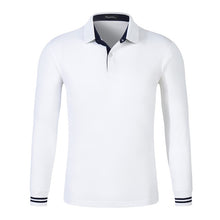 Load image into Gallery viewer, Fall Breathable Cotton Slim Polo Shirt Men Long Sleeve Fashion Collar Fitness Solid Male Golf Solid Color Workwear Customization